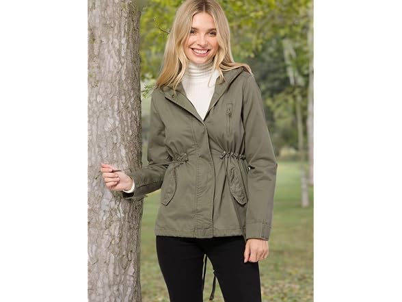 Design By Olivia Women (XL) Military Anorak Hoodie