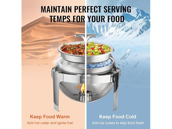 VEVOR Roll Top Chafing Dish Buffet Set