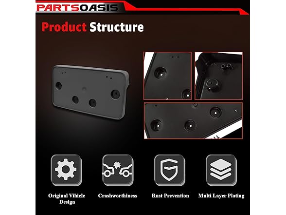 Parts Oasis Front License Plate Bracket