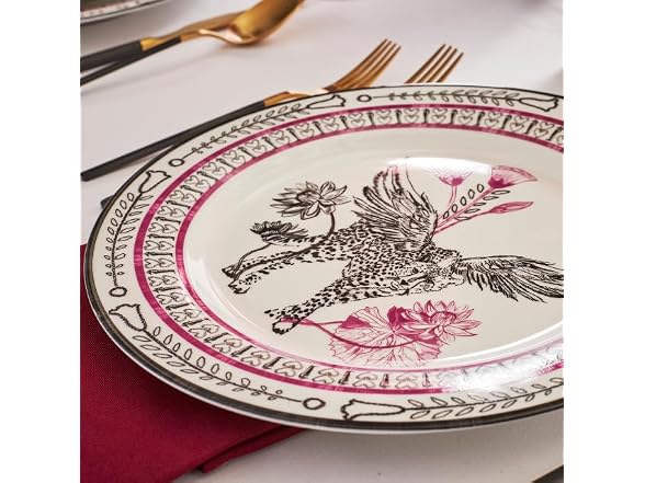 Marchesa Serengeti 4-Piece Dinner Plate Set Porcelain