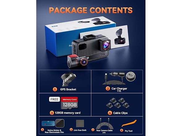 Aputeta 4K+4K Dual Dash Cam Front Rear