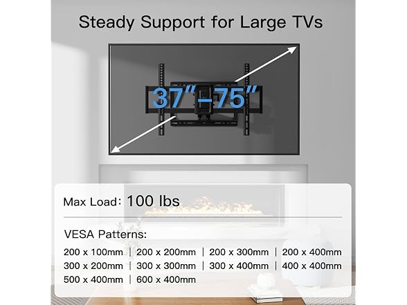 Full Motion TV Wall Mount