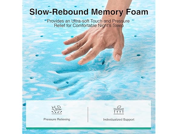 Novilla King Memory Foam Mattress Topper