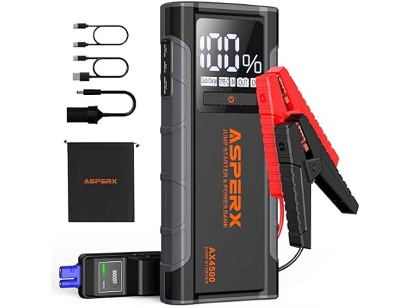 ASPERX AX4500 Jump Starter, 4500A