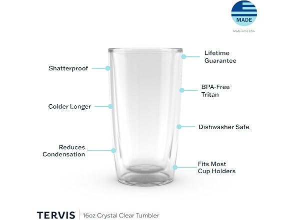 Tervis Yao Cheng Green Crystal  Insulated Tumbler Travel Cup  16oz 4pk, Lush Mimosa