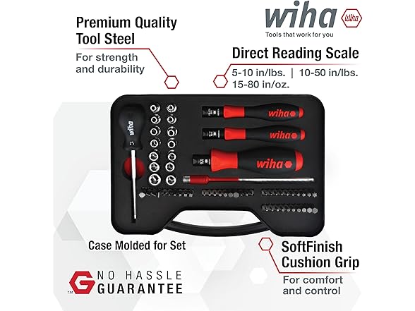 Wiha 28589 Torque Control Screwdriver Set