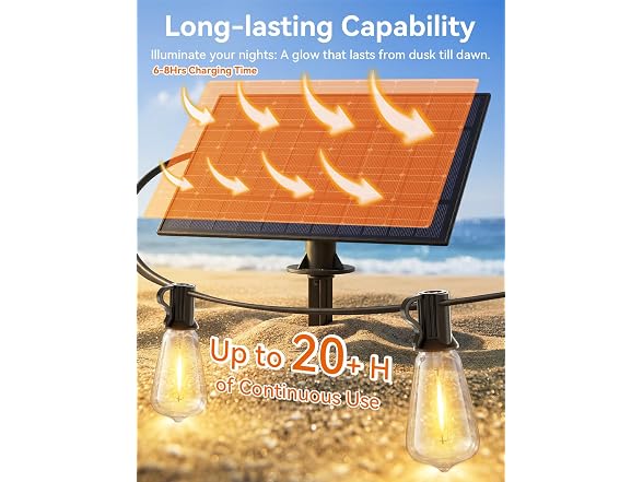 Brightever 150FT Solar String Lights