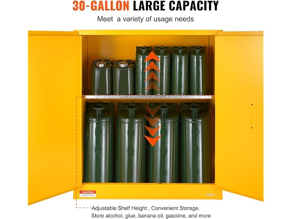 Flammable Storage Cabinet 34 Gal, 43.1x18.1x50.1