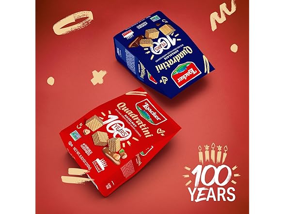 6PK Loacker Quadratini Hazelnut Wafer Cookie
