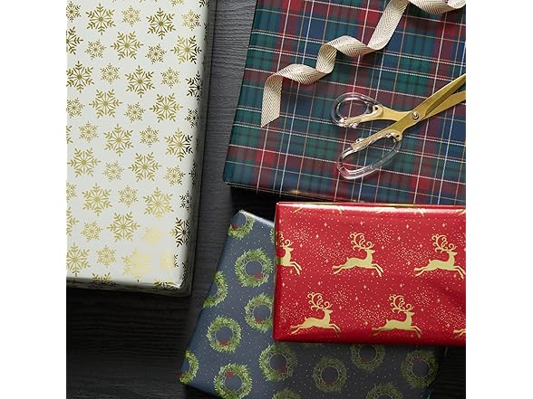 Gartner Studios 12ft Premium Wrapping Paper, 4 Rolls