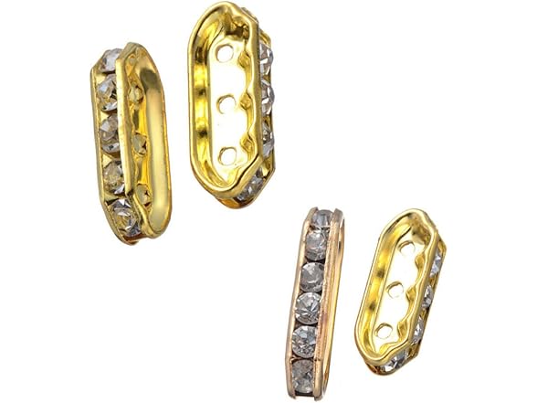 AKOAK Gold Plated Rhinesone Metal Spacer