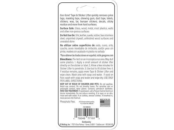 Goo Gone Sticker Lifter - Adhesive and Sticker Remover - 2 Ounce