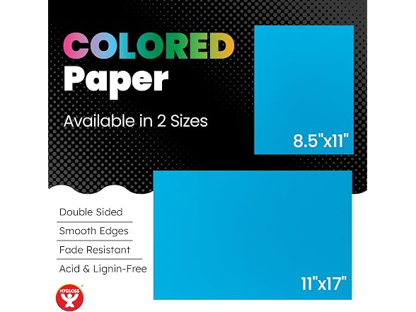 Hygloss 90 Sheets Valentine’s Day Colored Paper - 8.5x11-Inch