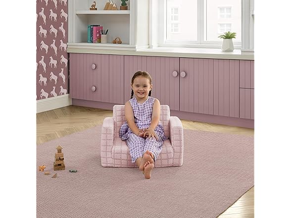 Delta Children Checkered Cozee Flip-Out Kids Chair
