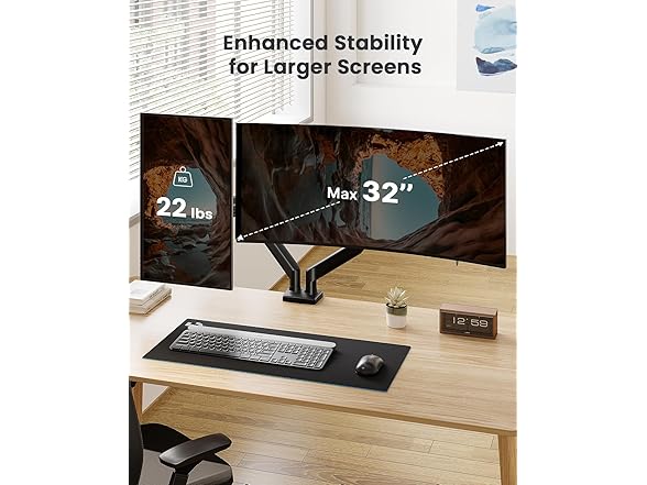 ErGear Dual Monitor Stand up to 32 inches Screen