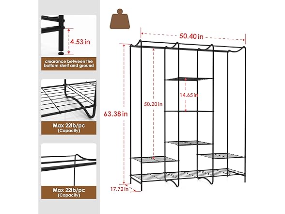 SimpleWise Freestanding Garment Rack