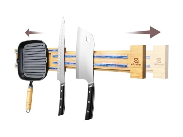 Wooden Magnetic Knife Holder for Wall