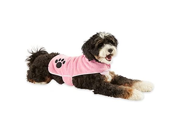 Bone Dry Pet Robe Collection, Embroidered Bath Robe