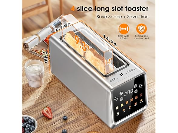 Foyoconven 4-Slice Smart Toaster