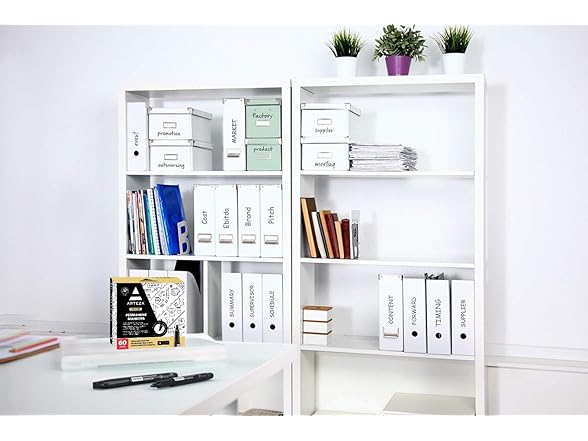 ARTEZA Permanent Markers Black, Bulk Set of 60