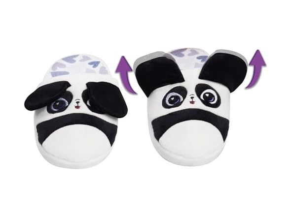 Flipeez Flipeez Slippers, Panda, Medium