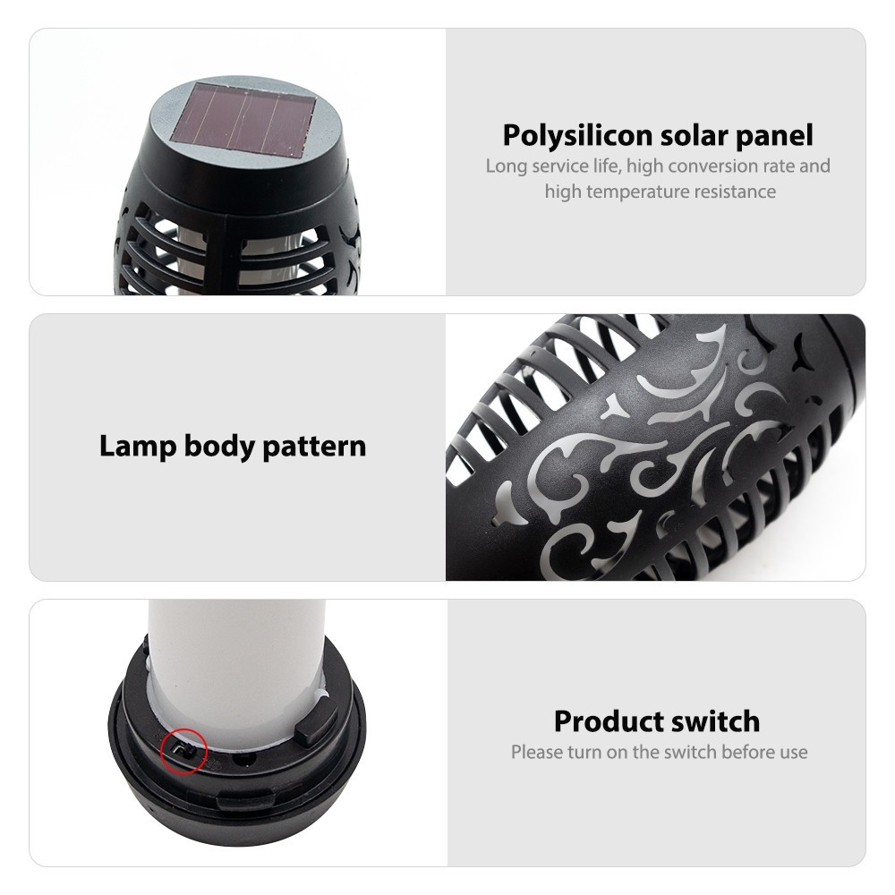 Hakol 12 LED Solar Tiki Torches - Gallery 12