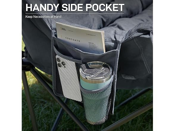 EVER ADVANCED Light Grey Double Camping Chair