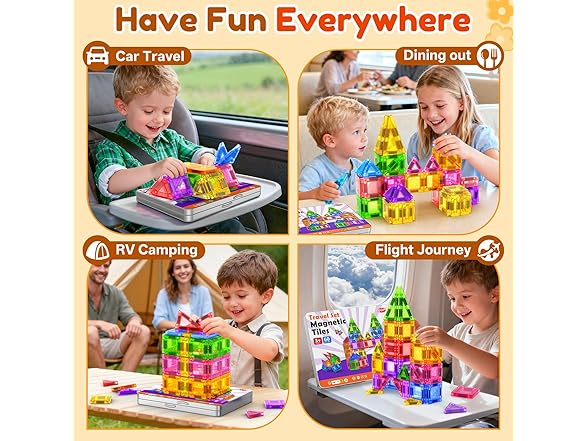 NVHH 60PCS Mini Magnetic Tiles