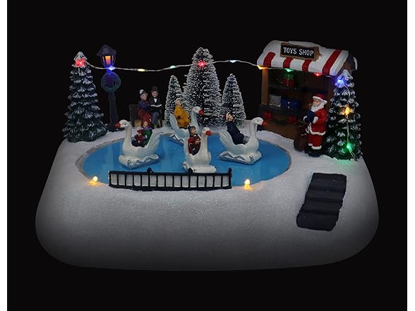 Top Treasures Christmas Shop w/Moving Swans