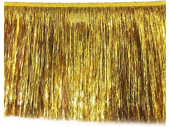 10 Yards 8 Inch Wide Metallic Fringe Trim
