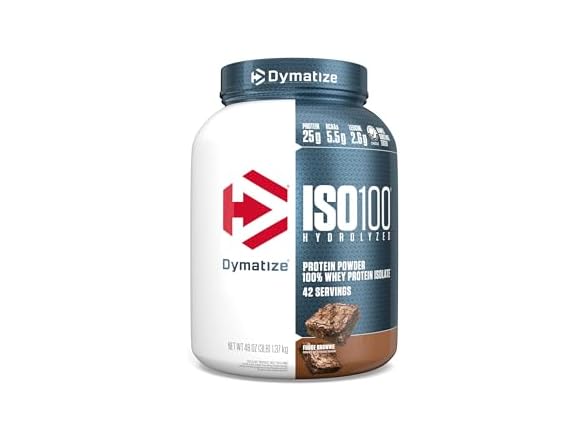 Dymatize ISO100 Whey Protein Powder Isolate, Fudge Brownie