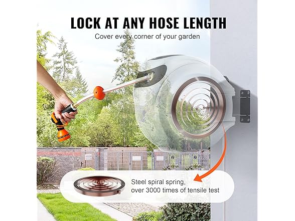 VEVOR Retractable Hose Reel, 84ft