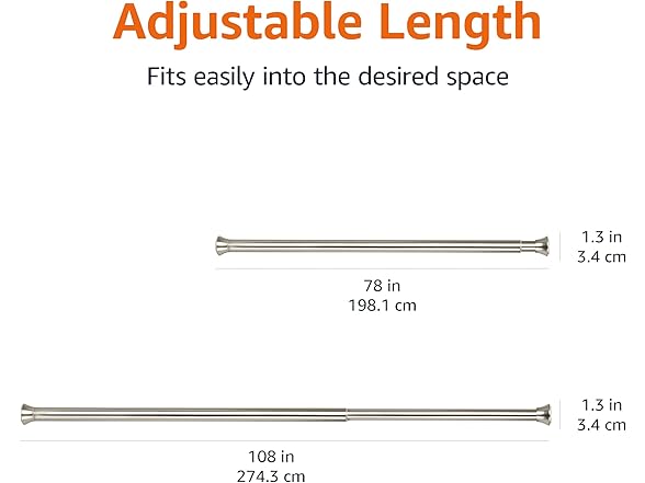 Tension Rod 78-108in Nickel Classic