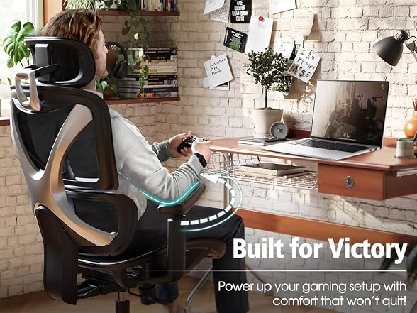 Ergonomic Office Chair, Big and Tall, Black