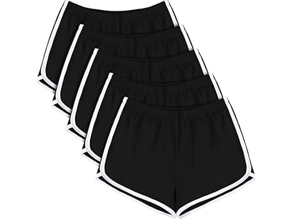 5 Pack Women’s Cotton Workout Shorts