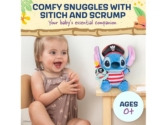 Disney Baby Pirate Stitch Holding Little Scrump