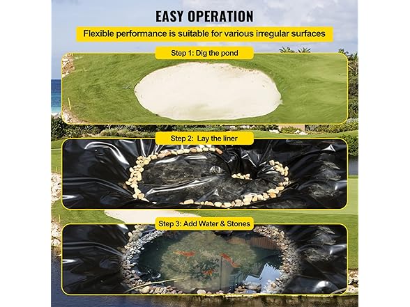 VEVOR LLDPE Pond Liner 15x20 ft