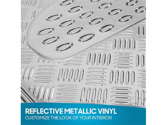 BDK Metallic Chrome Car Floor Mats