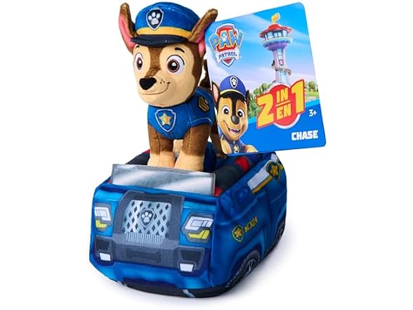 Paw Patrol Paw Patrol Chase 2-in-1 Vehicle Plush, 6