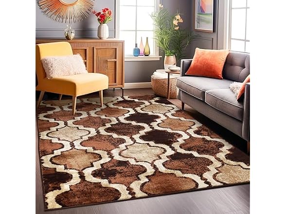 Superior Modern Indoor Area Rug, Non Slip Rug, 8'6"x11'6"