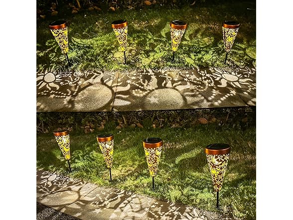DIBIEECN 6 Pack Sun & Moon Solar lights