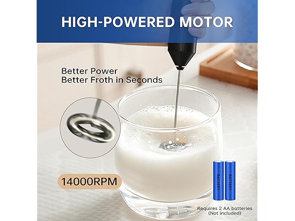 YSSOA Electric Milk Frother Handheld with Stand