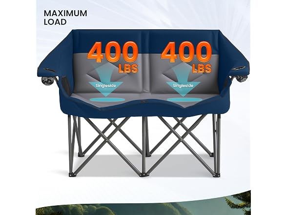 Cros 800lbs Heavy Duty Double Camping Chair