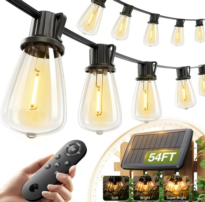 Hakol 54FT(48+6) Solar String Lights Outdoor - Gallery 7