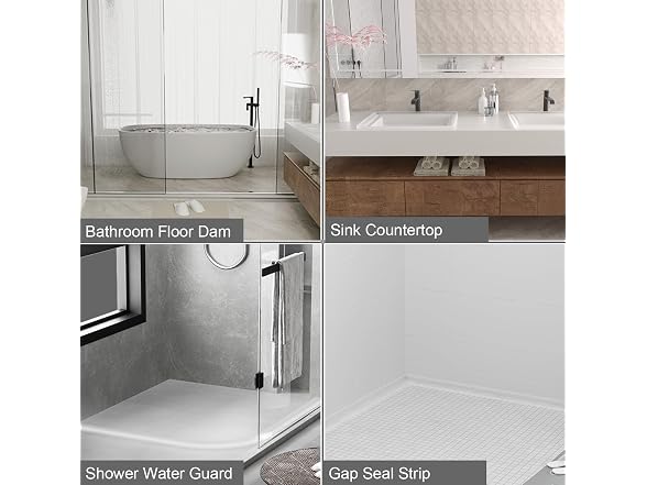 Alophoty 59 Inch Collapsible Shower Threshold Barrier