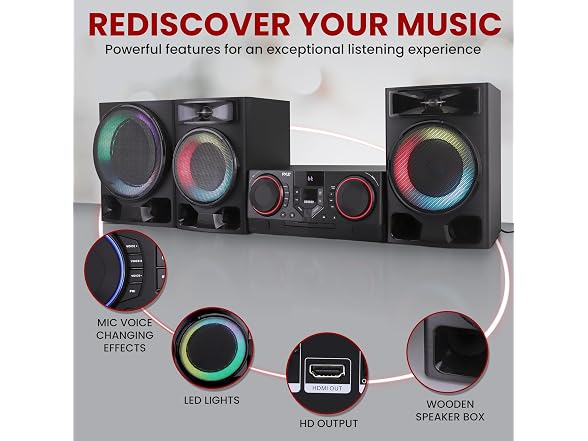 Pyle 4-Piece Bluetooth Stereo System - Mini Hi-Fi