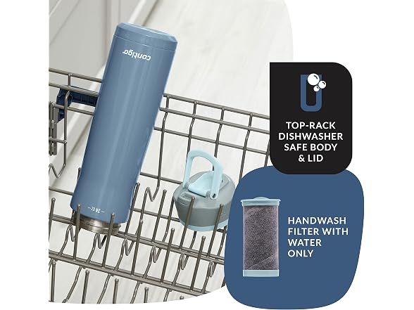 Contigo Clybourn FreeFlow Filter Water Bottle Dark Ice