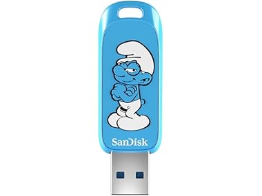 $11.99, Was $19.99, 40% Off! SanDisk 64GB Smurfs USB Flash Drive dealfomo