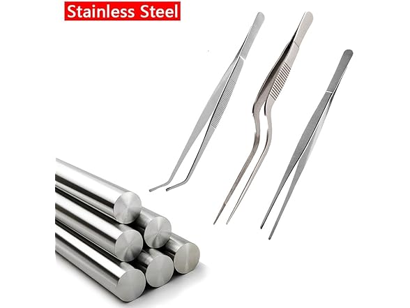 Teanfa Tongs Tweezers,5.5 inches