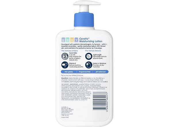 CeraVe Baby Lotion Gentle Baby Skin Car